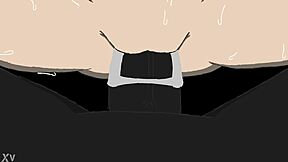 Animated porn featuring doggystyle, creampie, and blowjobs