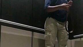 Dark-skinned beauty gets her huge ass pounded in public elevator