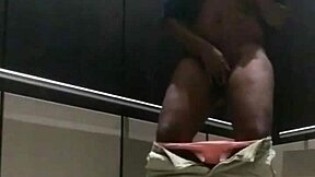 Dark-skinned beauty gets her huge ass pounded in public elevator