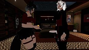Femboy police officer gets cock sucked in office VR