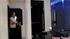 Tranny bruna castro's hesitant encounter with a kinky man leads to intense bareback anal