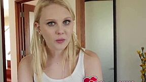 Lily Rader gets cumming from her stepbro's big dick