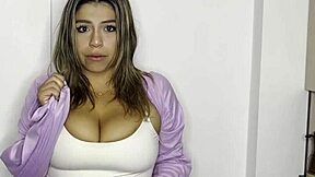 Latina teen's first interracial encounter in homemade sex tape