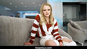Paris White, naughty teen, enjoys intense encounter with well-endowed stepbro Allen Swift