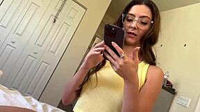 Serena Hill's passionate encounter with stepbrother Scott Stark in intimate home setting