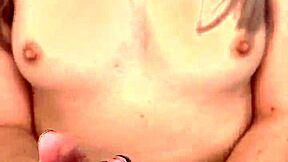 Amateur couple's steamy homemade video of girlfriend giving handjob and blowjob