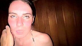 Amateur student gets a room with a tall, well-endowed stranger for some steamy sex