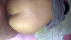 Mexican step-sis records my hot load on her back