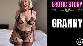 Elderly MILF's taboo encounter with her busty caregiver