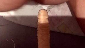 Straight man tries anal with a dildo