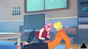 Sakura and Naruto's wild anime sex adventure