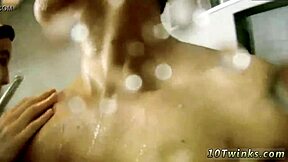 Fresh-faced gay twinks in natural and anal action