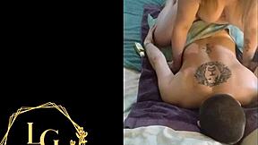 Voluptuous stepmom gives a satisfying blowjob and receives a creamy finish