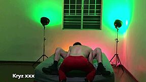 Wild ride: Big cock and hairy ass in gay blowjob action