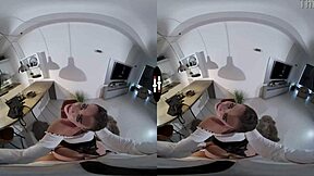 Josephine's scandalous VR show in dark room
