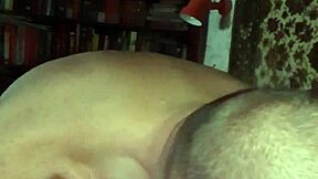 Busty MILF gets her ass sucked by a chubby hottie