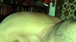 Busty MILF gets her ass sucked by a chubby hottie