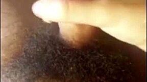 Intense moaning and shaking leads to a massive cumshot in this amateur video