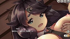Japanese anime-style porn game with big-boobed teens