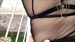 Amateur video of a hot Latino man having sex with his stepbrother on the balcony