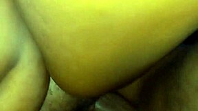 Black cock makes pussy squirt in this scene.