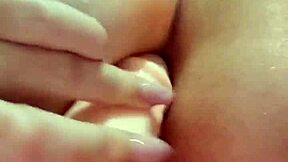 Amateur fun with anal penetration with a pen