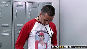 Katsuni and Keiran Lee in hot Brazzers scene in the stadium