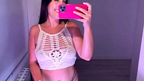 Amateur tryouts with natural tits and long hair in Spanish