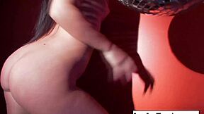 Lola Foxx is a hot brunette and she shows her sexy body while dancing and pleasuring herself.