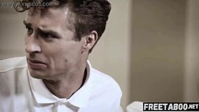 Stepson and stepmother have an argument and then they have sex.