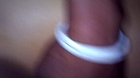Big dick cums on ass
