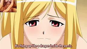 Beautiful anime with big tits and deepthroat action.