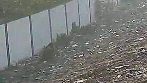 Aunty from Surat pees outdoors