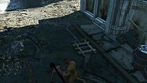 Futa in action: Fallout 4 adult game with a transgender character