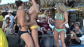 College students strip for daytime competition
