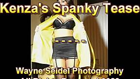 Kenza's self-made video with titillating spanking and cum scene