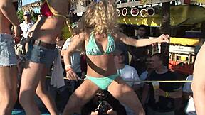 College students strip for daytime competition