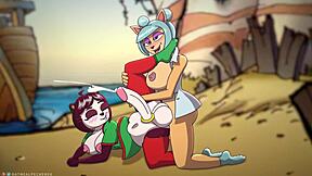 Furry fantasy with Megumi and Yaya Panda