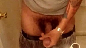 Solo performance of a European stud with a big dick