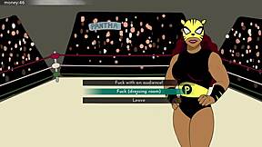 Jinx and Starfire in an animated porn video