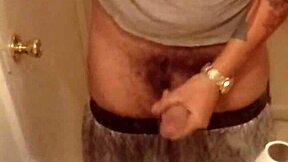 Solo performance of a European stud with a big dick