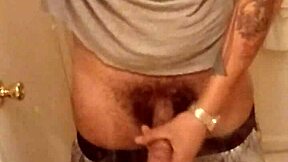 Solo performance of a European stud with a big dick