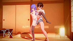 Beautiful anime sex game with Roxy and lots of different positions and oral sex.