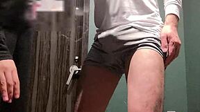 This is so hot! A sissyboy gets a long and hard spanking with a penis punch.