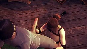 Wow! Lara Croft Cosplay Hentai Bangs Hard in New Animated Manga Video