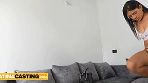 Amateur Latina beauty from Colombia gets destroyed by her agent in a hot scene