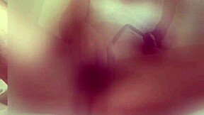 Beautiful blonde masturbates with a new vacuum vibrator at home.