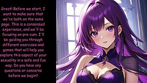 First time trying out CEI with Mira: Part 1 - 5 Hentai JOI with precum fetish