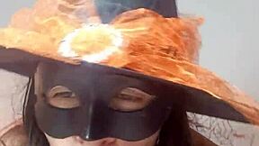 My friend’s wife is a hot witch and she performs solo for me on Halloween.