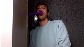 A pretty twink gives a deep blow job and gets his throat fucked.